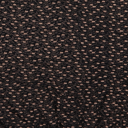 Nicole Danielle Womens Black Floral Jersey Basic T-Shirt Size XL