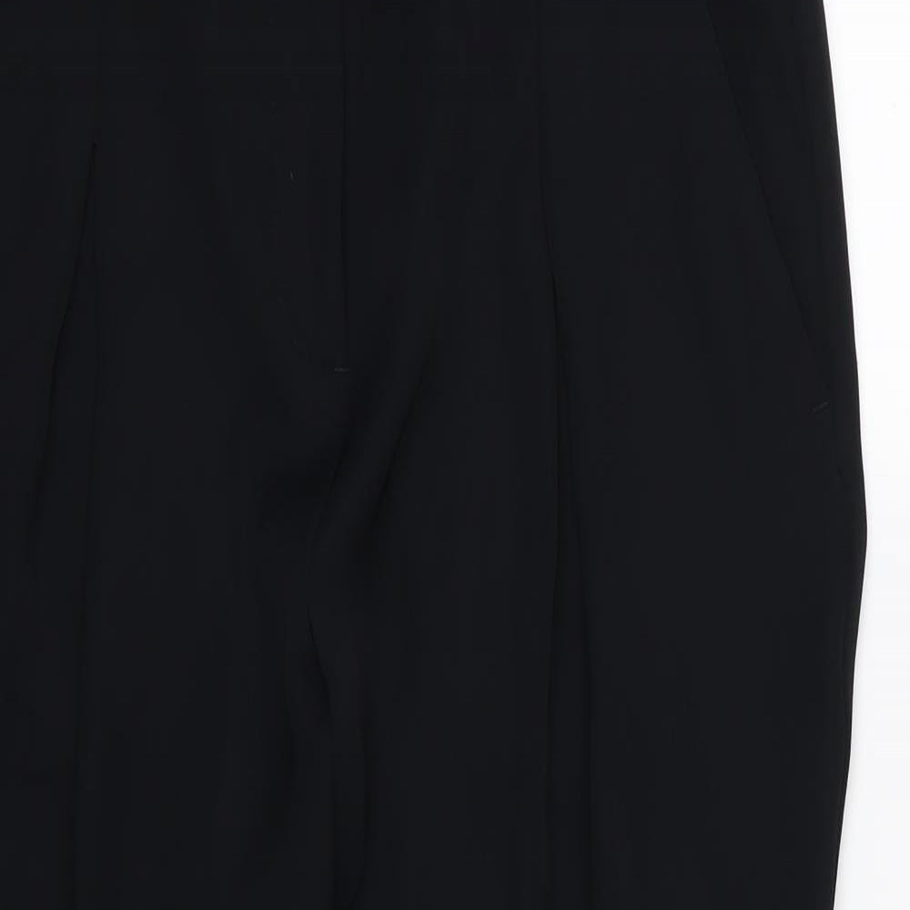 Marks and Spencer Womens Black  Rayon Trousers  Size 12 L27 in