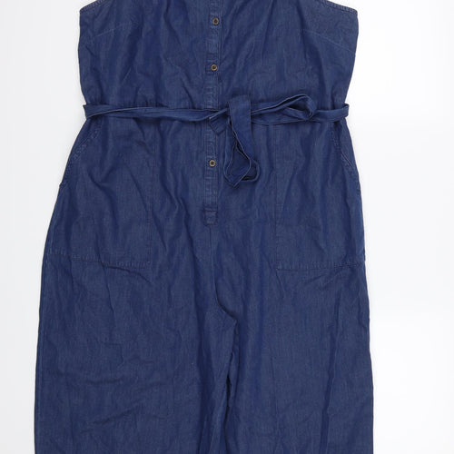 TU Womens Blue  Denim Jumpsuit One-Piece Size 18 L21 in