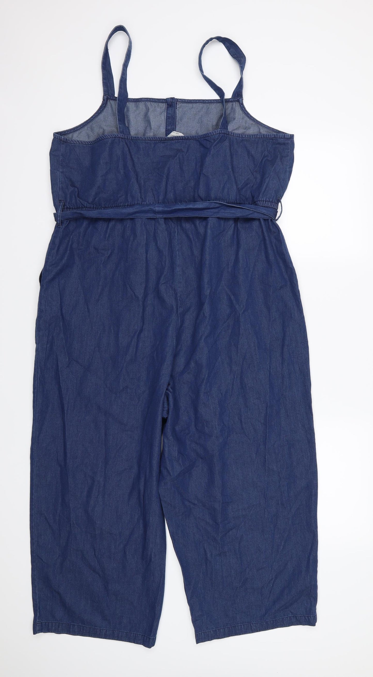 TU Womens Blue  Denim Jumpsuit One-Piece Size 18 L21 in