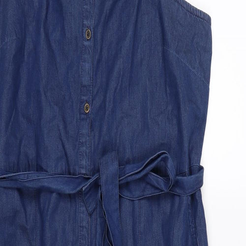TU Womens Blue  Denim Jumpsuit One-Piece Size 18 L21 in
