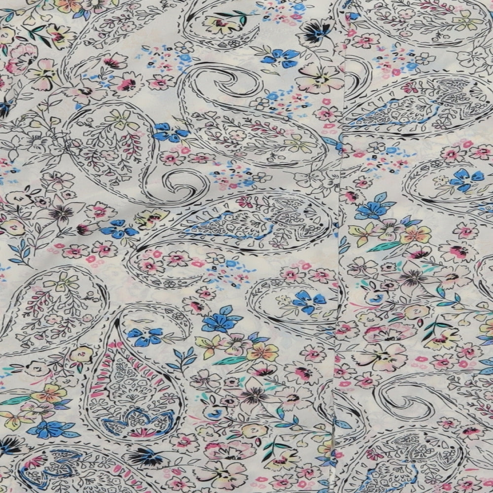 Primark Womens White Floral  Basic Blouse Size 14