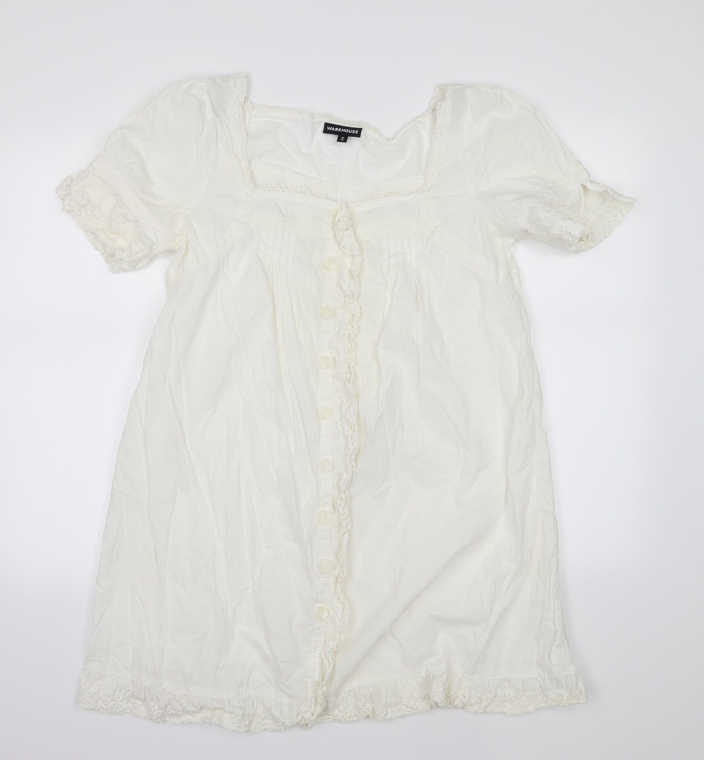 Warehouse Womens White   T-Shirt Dress  Size 12