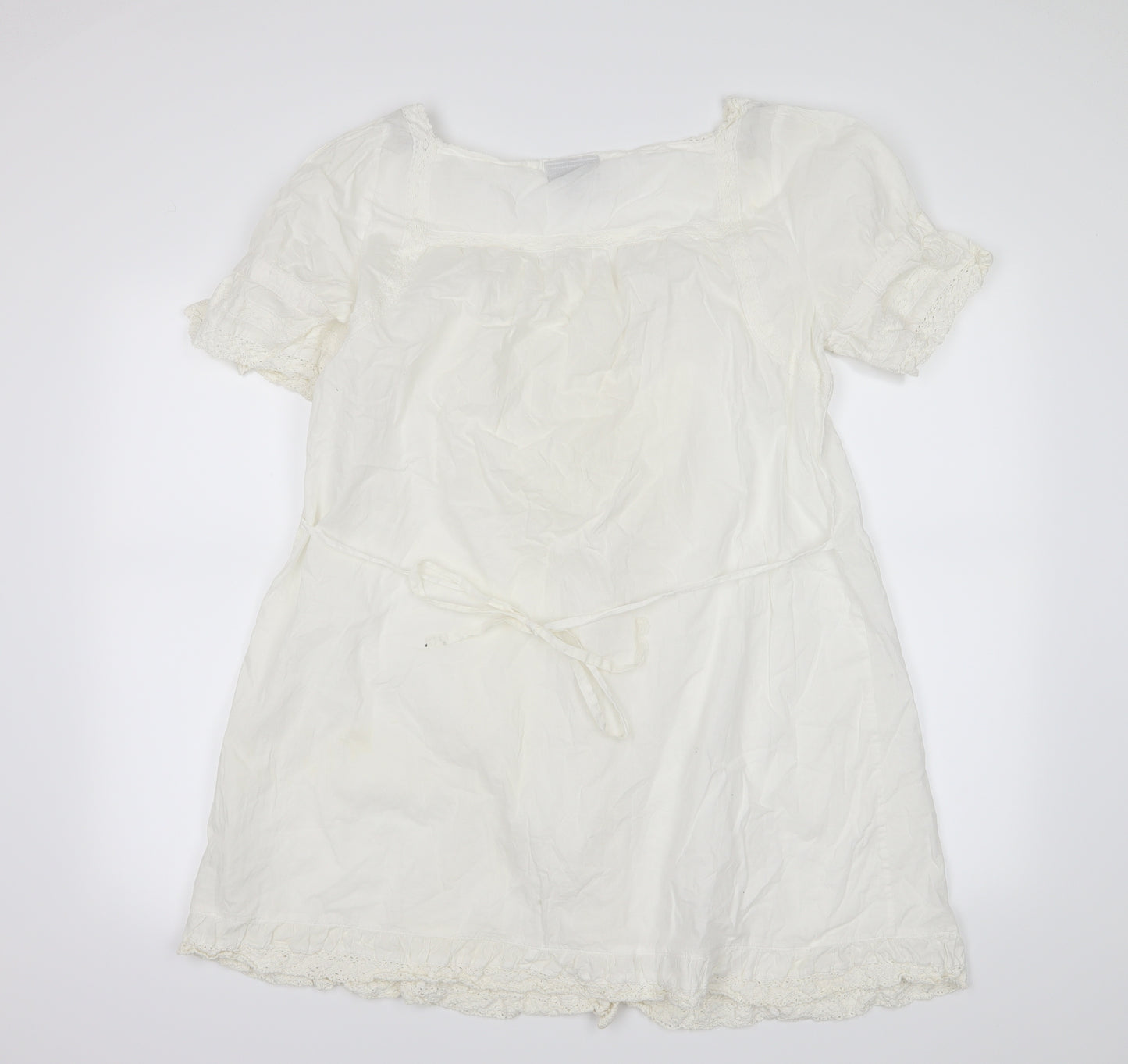 Warehouse Womens White   T-Shirt Dress  Size 12