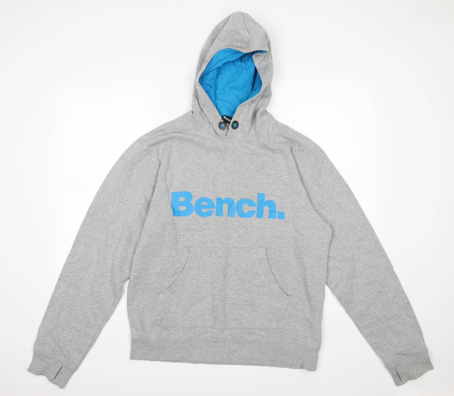 Bench Mens Grey  Jersey Pullover Hoodie Size L