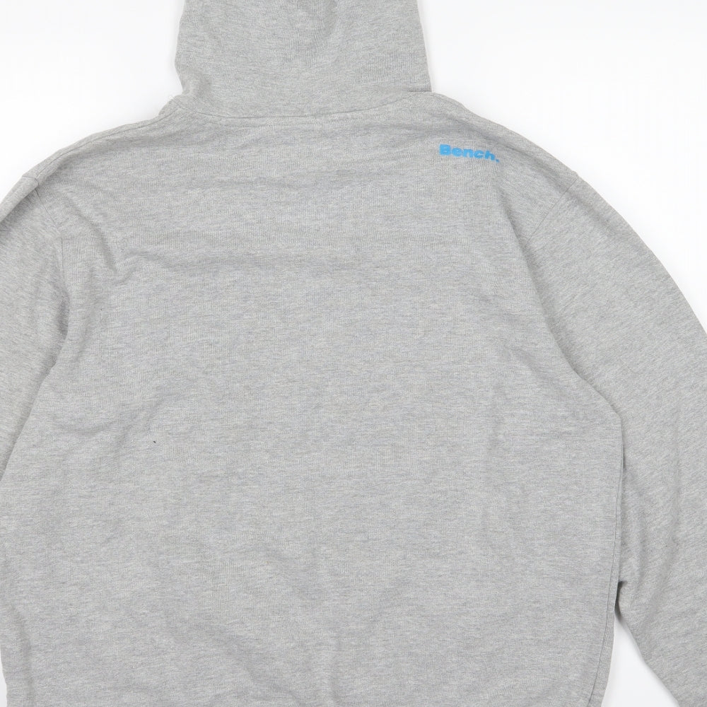 Bench Mens Grey  Jersey Pullover Hoodie Size L
