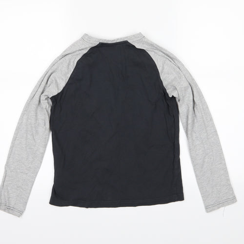 NEXT Boys Black  Jersey  Pyjama Top Size 11 Years  - the floor is lava