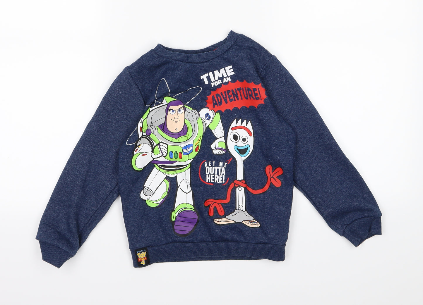 Primark Boys Blue  Jersey Pullover Sweatshirt Size 6-7 Years  - Toy Story 4