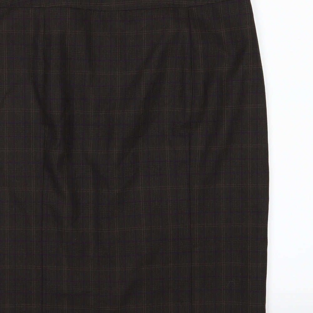 NEXT Womens Brown Striped  Straight & Pencil Skirt Size 14
