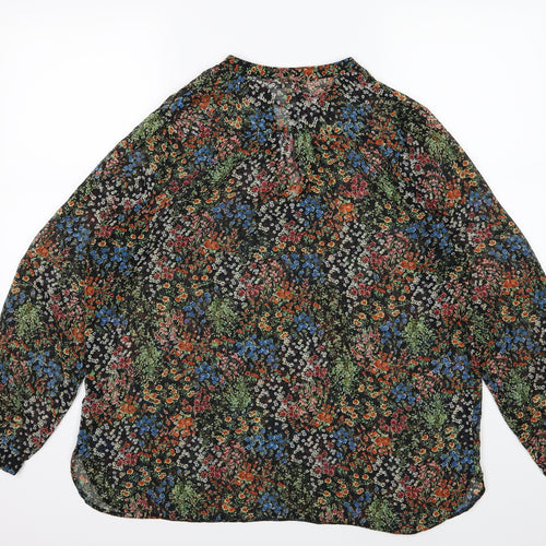 Papaya Womens  Floral Chiffon Basic Blouse Size 18