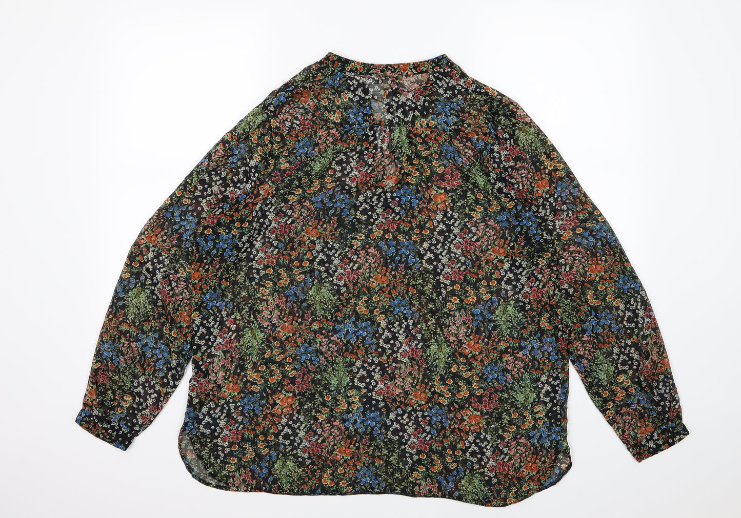 Papaya Womens  Floral Chiffon Basic Blouse Size 18