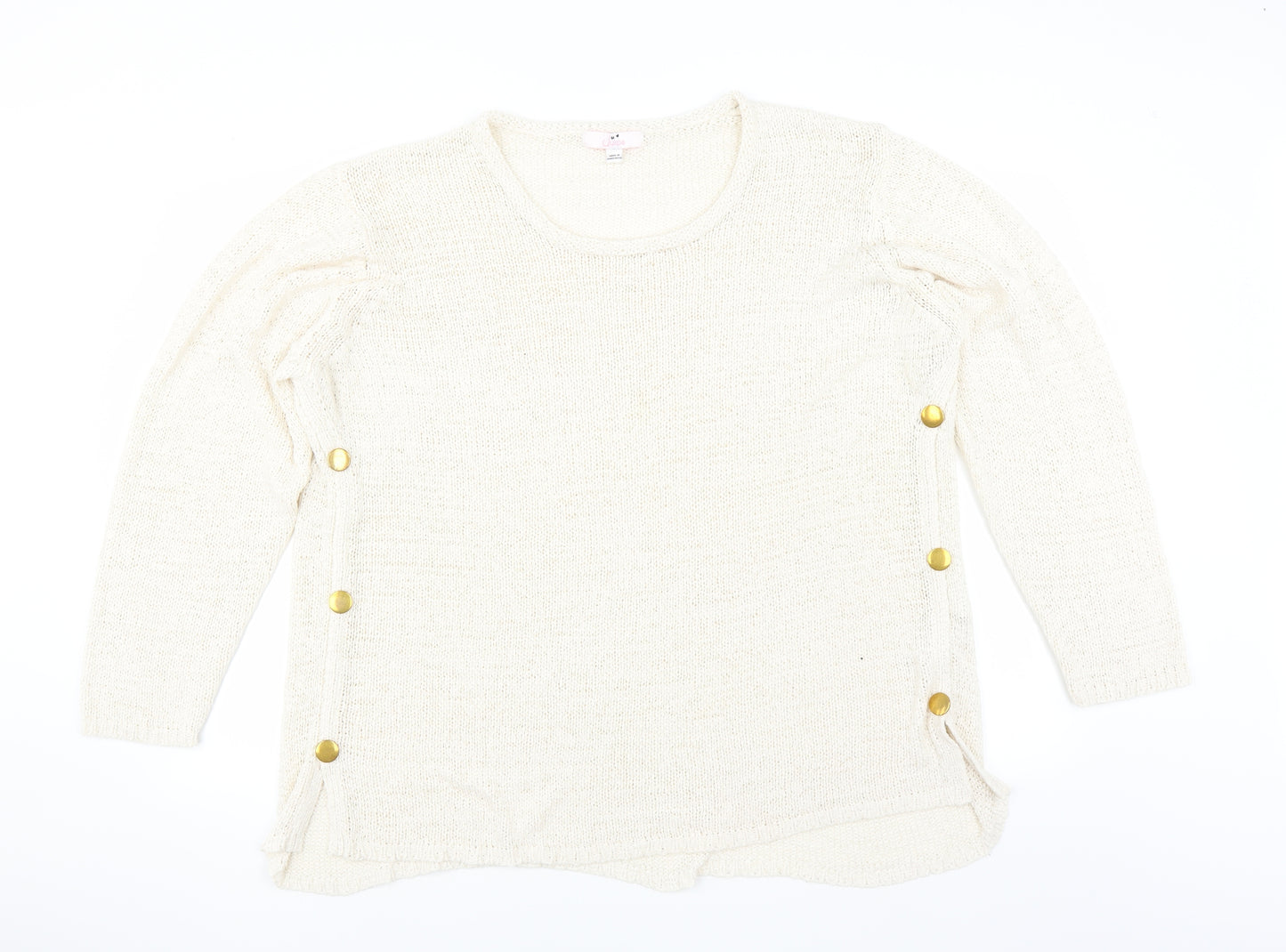 Julipa Womens Ivory   Pullover Jumper Size 28
