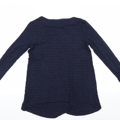 paul mark Womens Blue Striped  Basic T-Shirt Size S