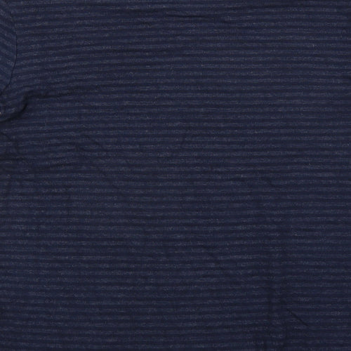 paul mark Womens Blue Striped  Basic T-Shirt Size S