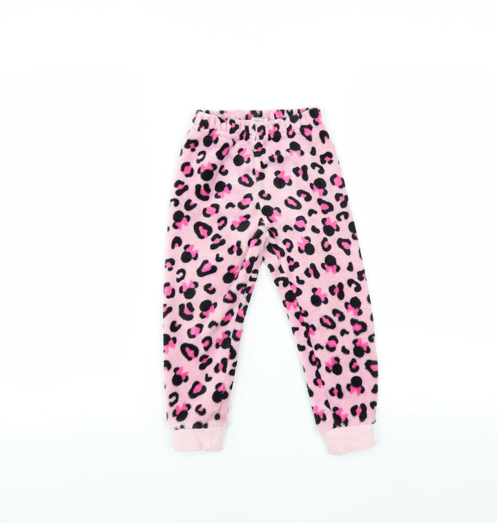 Disney Girls Pink Solid Pyjama Pants Size 4 Years - MINNIE MOUSE