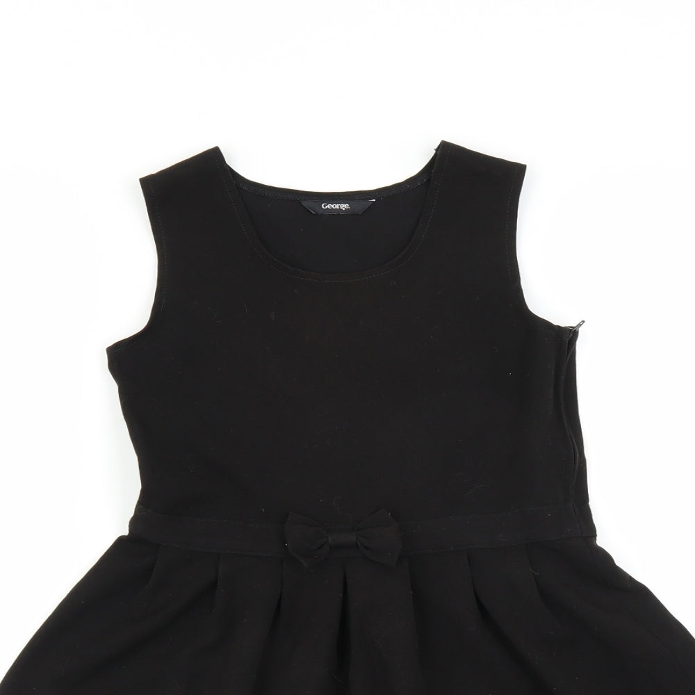 George Girls Black   Fit & Flare  Size 7-8 Years