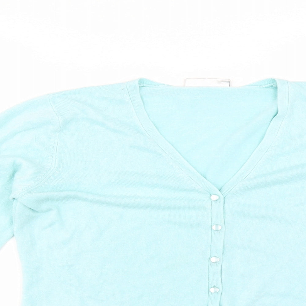 BHS Womens Blue   Cardigan Jumper Size 14