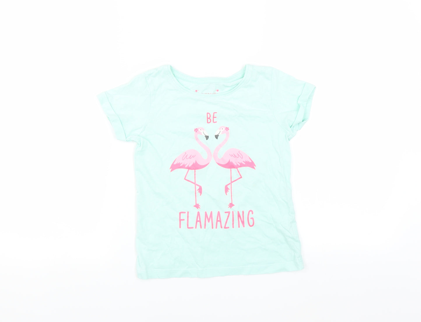 Primark Girls Green   Basic T-Shirt Size 7-8 Years  - Flamazing
