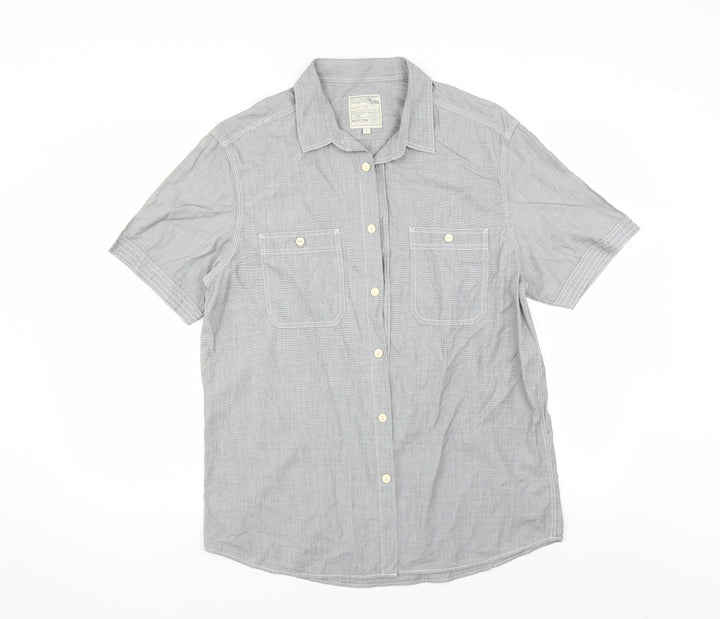 Burton Mens Grey    Button-Up Size L