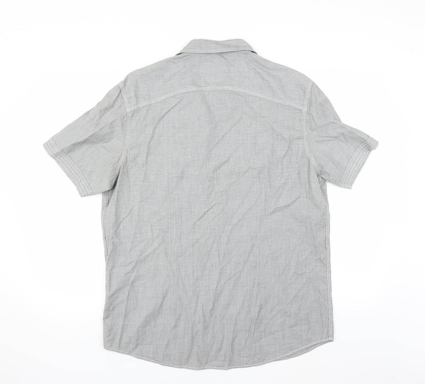 Burton Mens Grey    Button-Up Size L