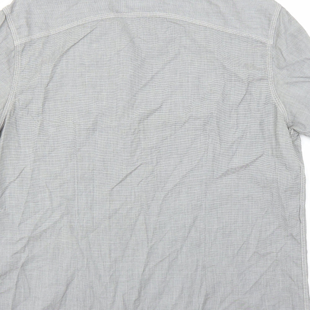 Burton Mens Grey    Button-Up Size L