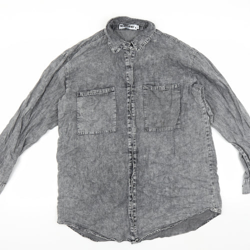 Rockn rev Mens Grey    Button-Up Size M