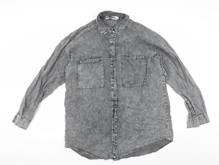 Rockn rev Mens Grey    Button-Up Size M