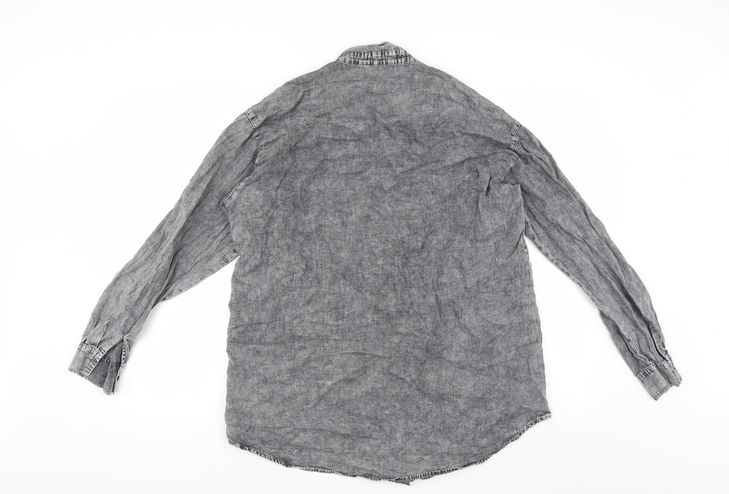 Rockn rev Mens Grey    Button-Up Size M