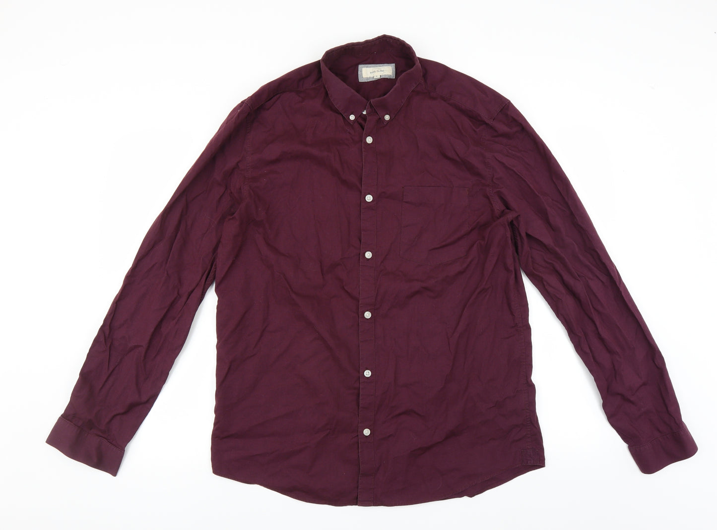 River Island Mens Purple    Button-Up Size L