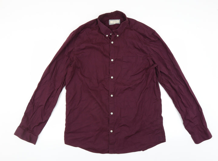 River Island Mens Purple    Button-Up Size L