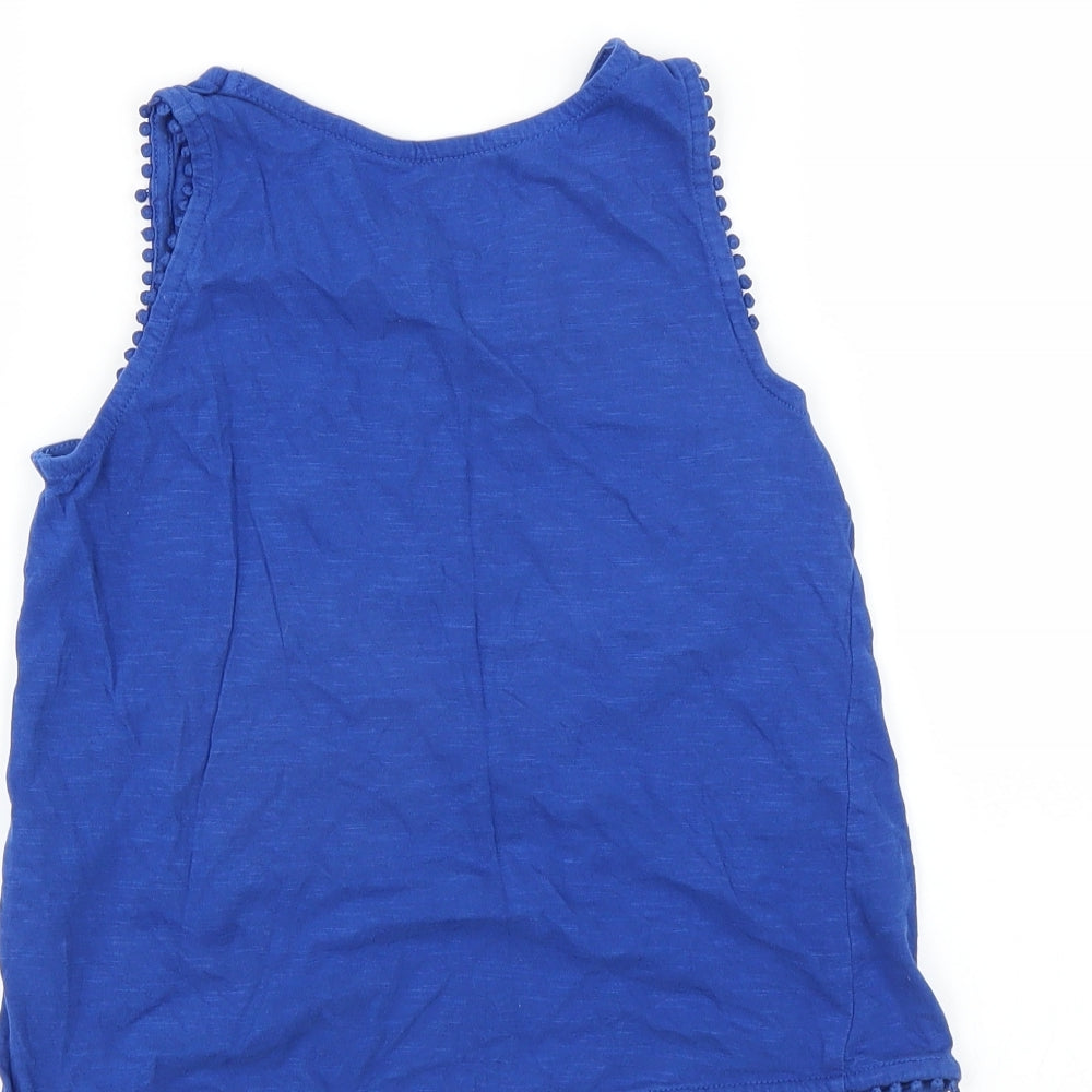 pepperts! Girls Blue   Basic Tank Size 8-9 Years