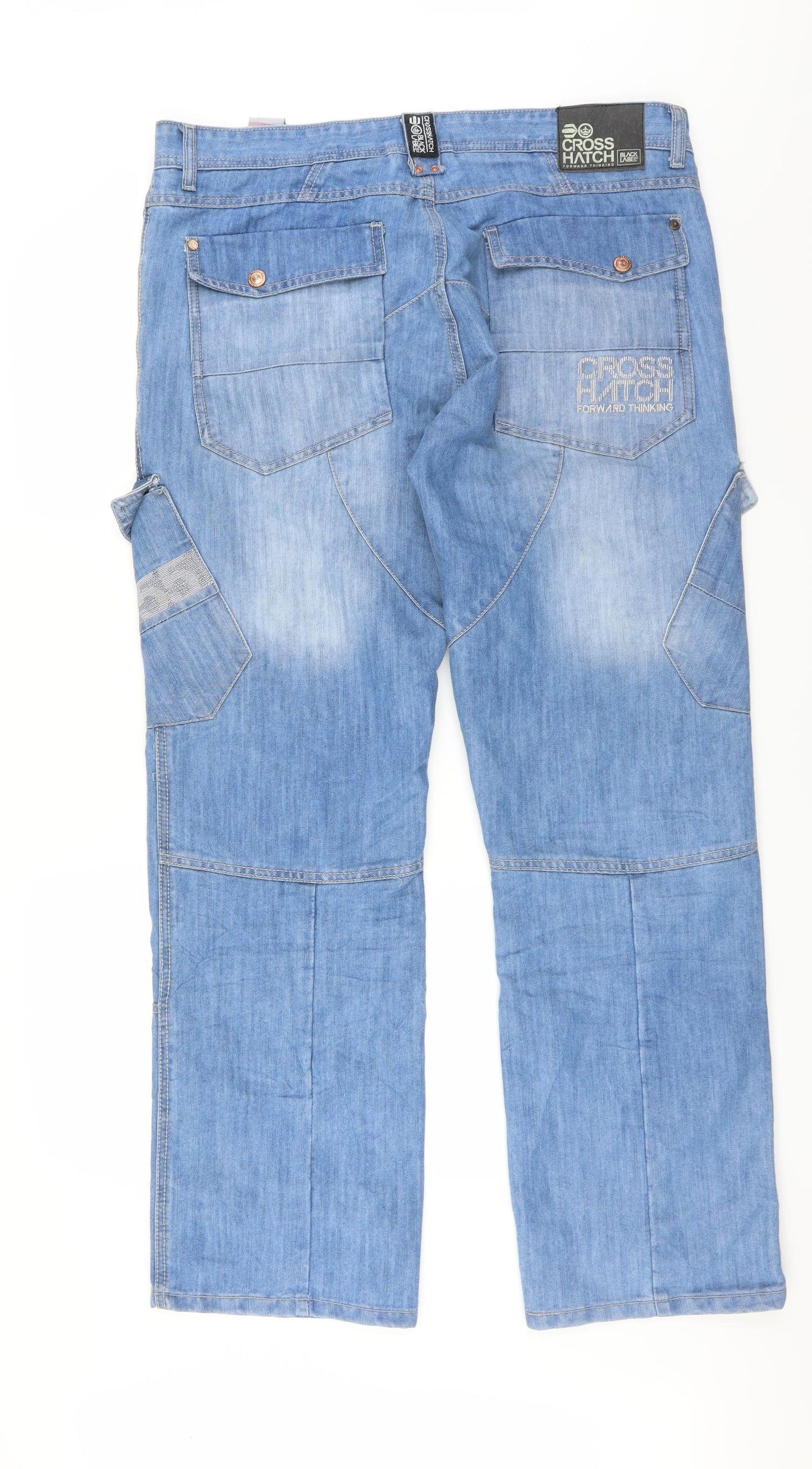 Crosshatch Mens Blue   Straight Jeans Size 40 in L33 in