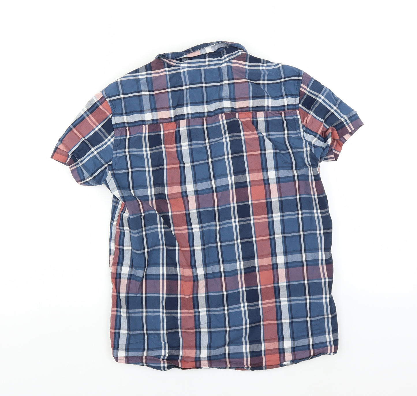 George Boys Blue Check  Basic Button-Up Size 11-12 Years