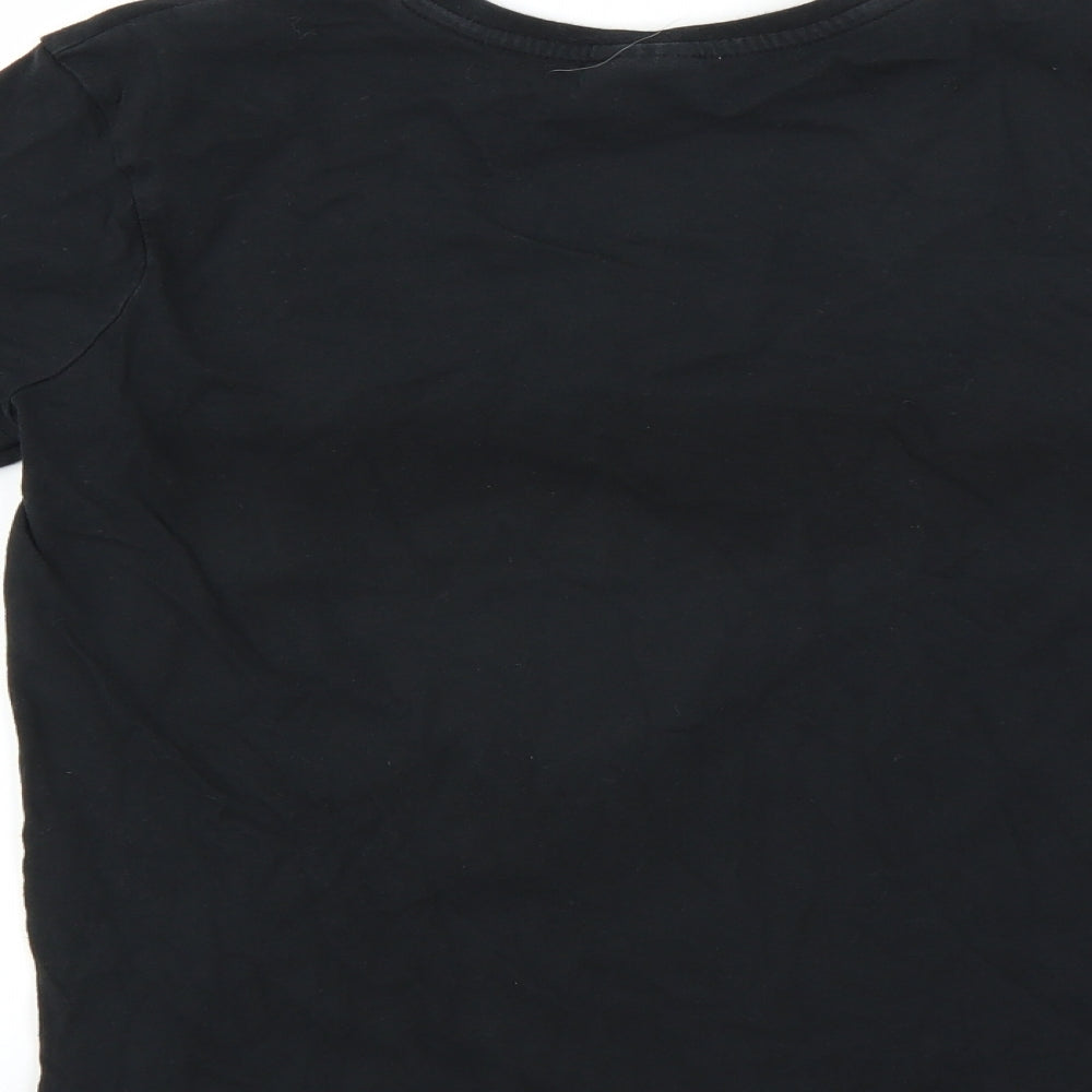 George Boys Black   Basic T-Shirt Size 13-14 Years  - NERF NATION
