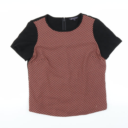 Marks and Spencer Womens Black Geometric  Basic Blouse Size 12