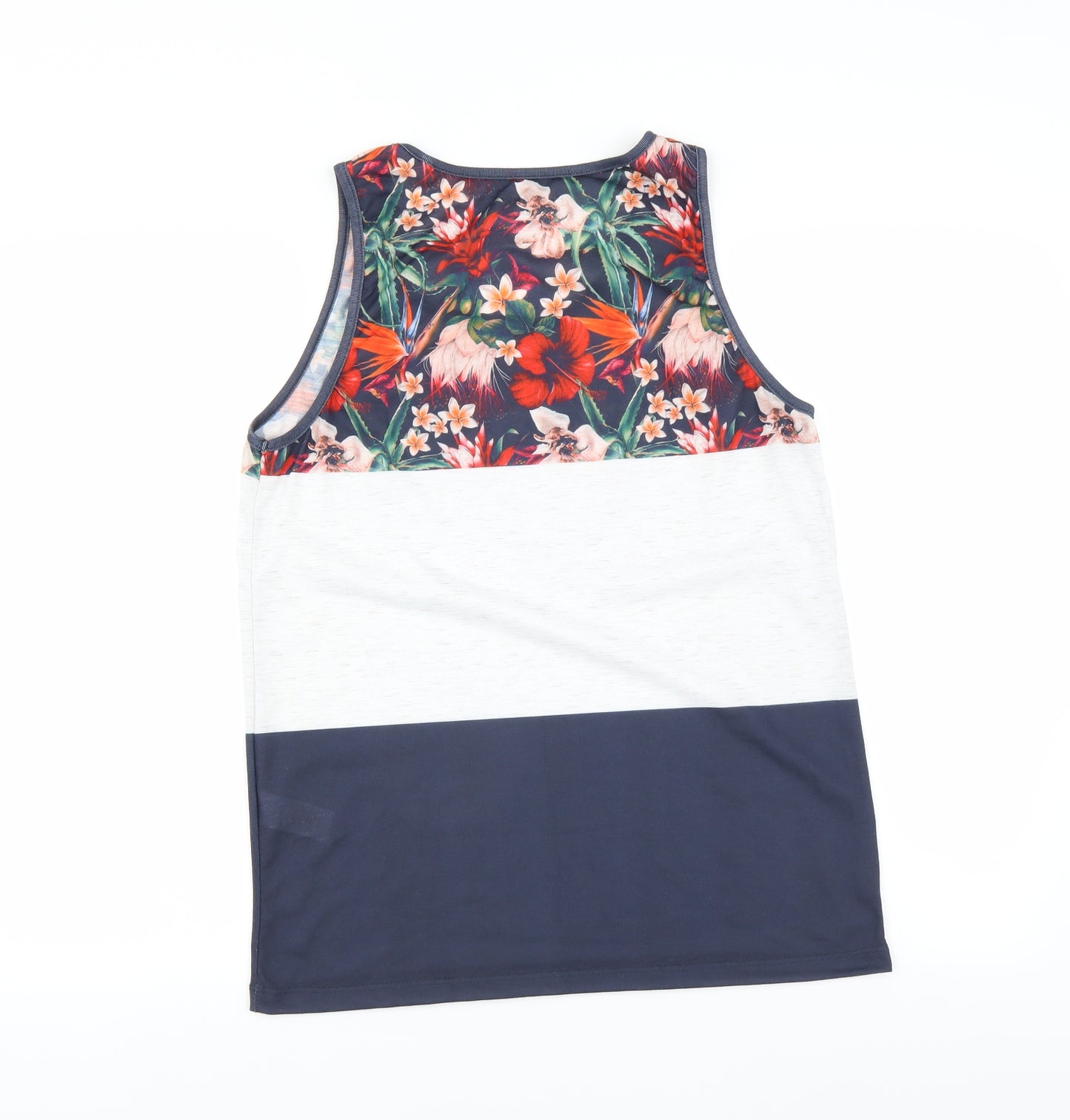 Primark Mens Blue Floral   T-Shirt Size S