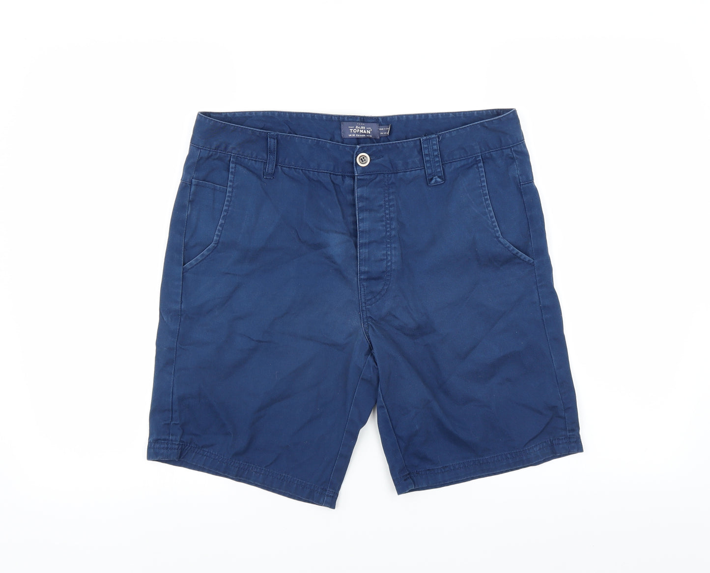 Topman Mens Blue   Chino Shorts Size 32 in