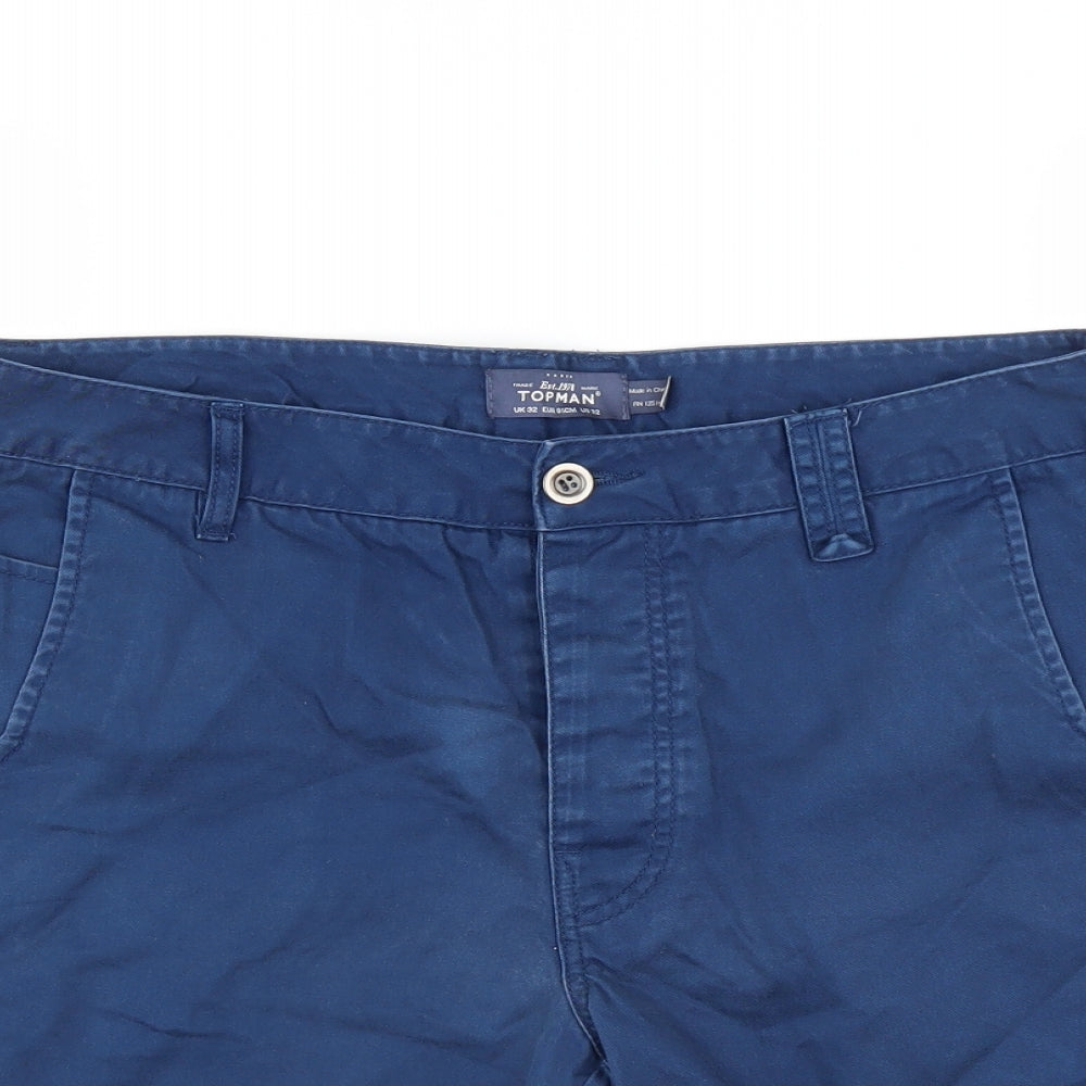 Topman Mens Blue   Chino Shorts Size 32 in