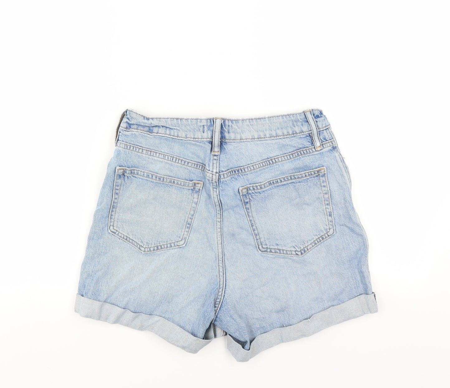 F&F Womens Blue   Hot Pants Shorts Size 10 - DISTRESSED