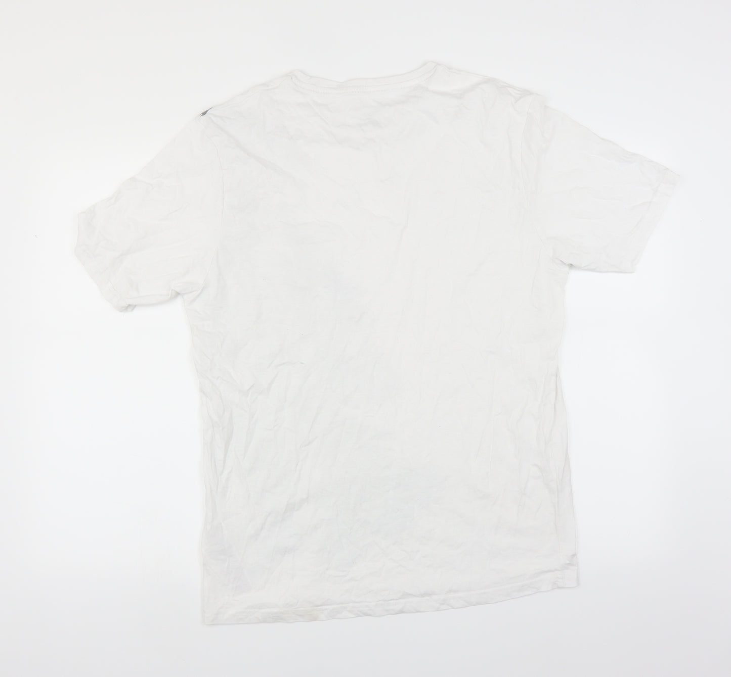 Life & Glory Mens White    T-Shirt Size XL  - leaf print
