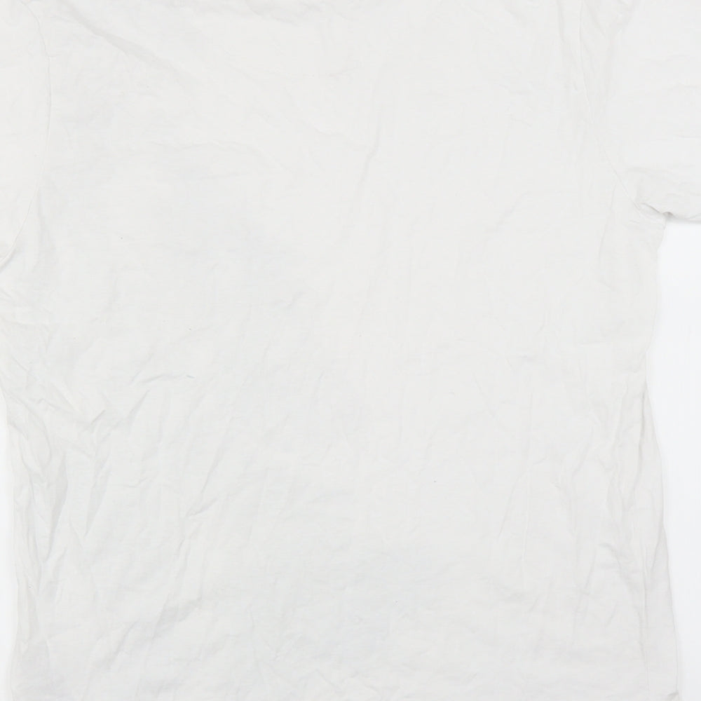 Life & Glory Mens White    T-Shirt Size XL  - leaf print
