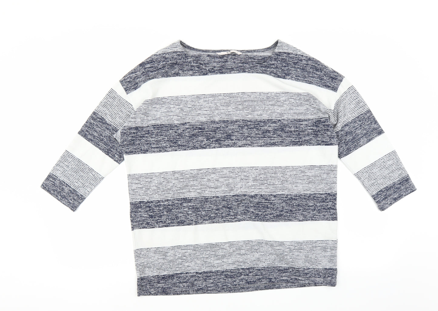 Sainsburys Womens Blue Striped  Pullover Jumper Size 14