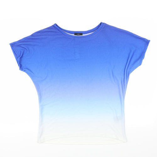 M&Co Womens Blue   Basic T-Shirt Size S