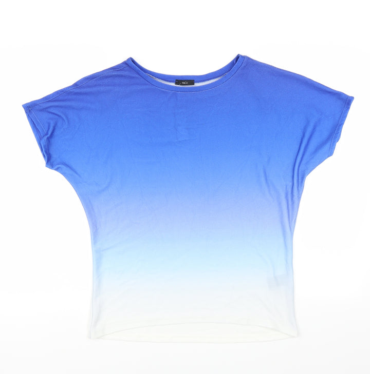 M&Co Womens Blue Basic T-Shirt Size S