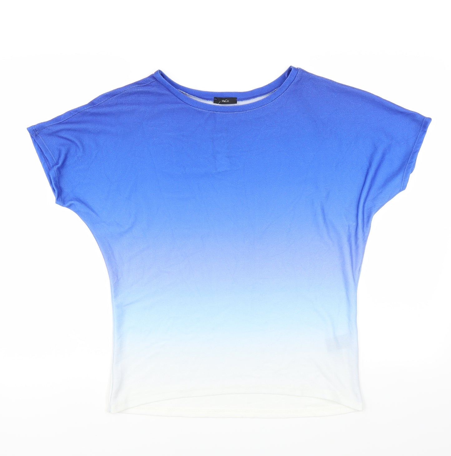 M&Co Womens Blue   Basic T-Shirt Size S
