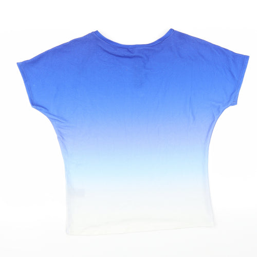 M&Co Womens Blue   Basic T-Shirt Size S