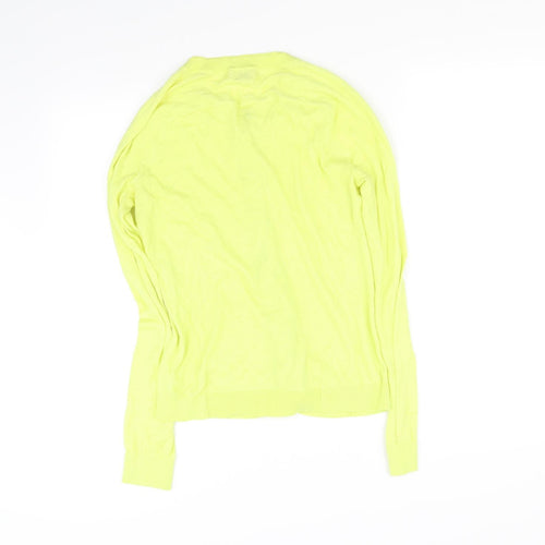 John Lewis Womens Yellow   Cardigan Jumper Size 8