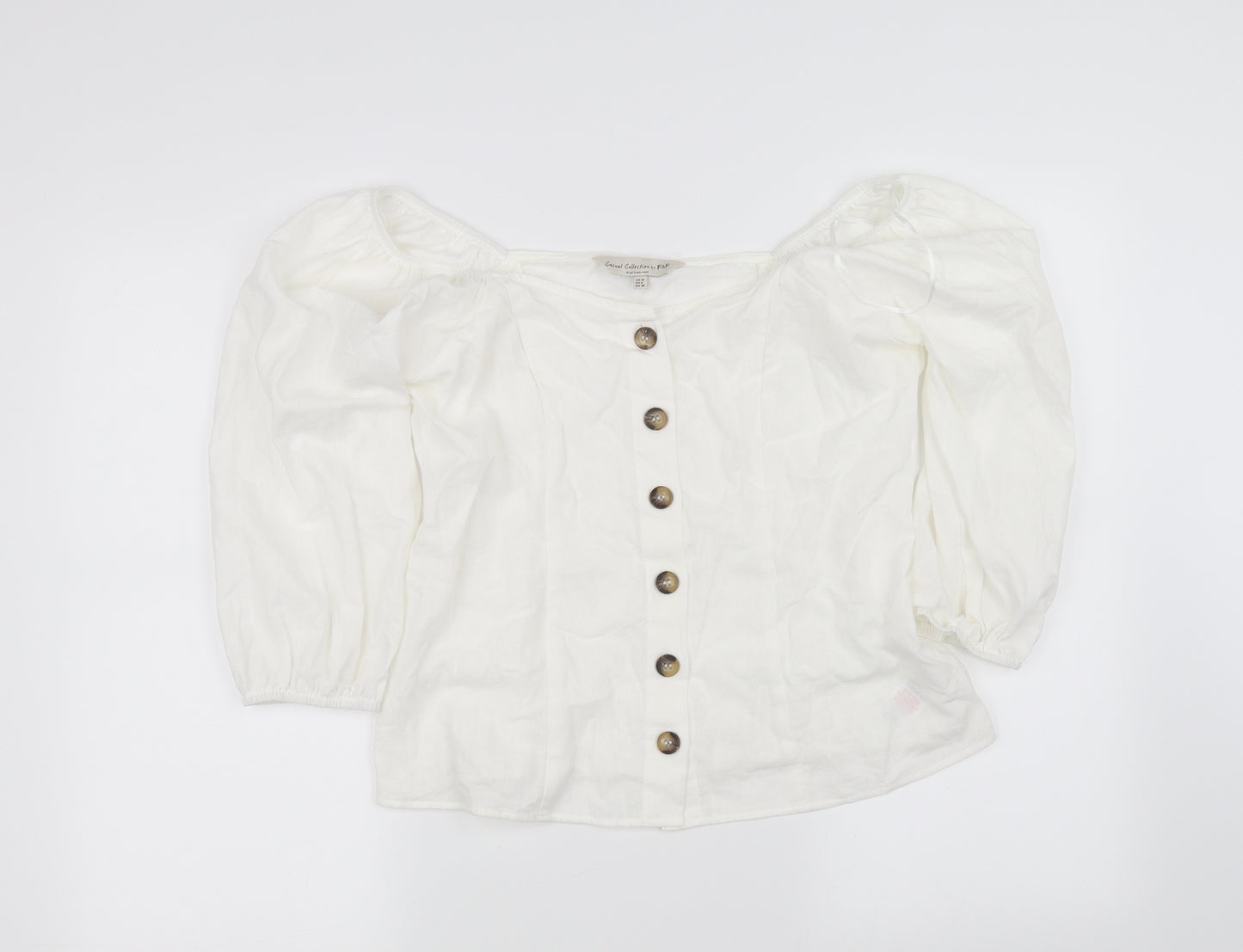 F&F Womens White   Basic Button-Up Size 10