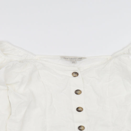F&F Womens White   Basic Button-Up Size 10