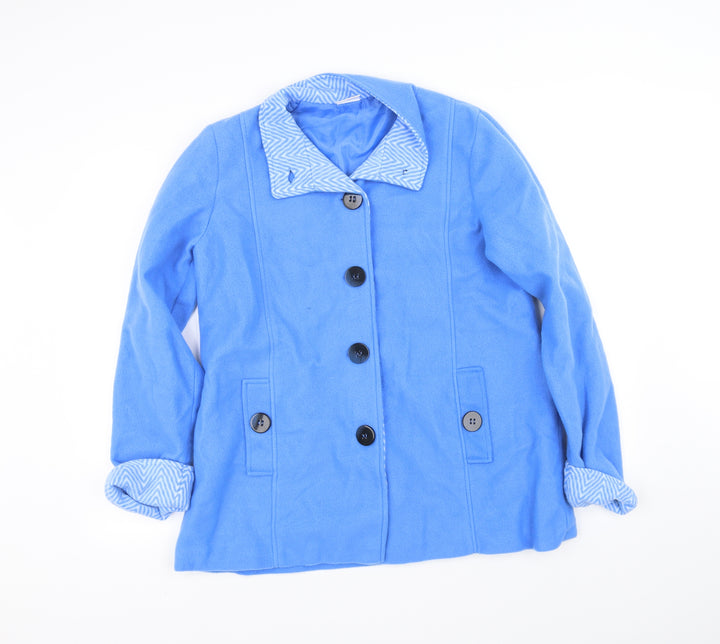 Anne De Lancay Womens Blue   Jacket  Size S